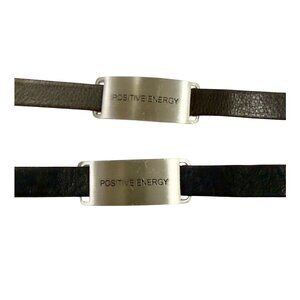 "Positive Energy" Faux Soft Leather Wrap Bracelet